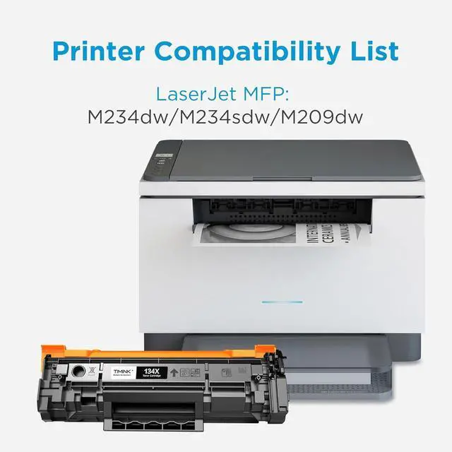 Alt view image 2 of 7 - 134X Black Toner Cartridge W134X for HP LaserJet, 2-Pack