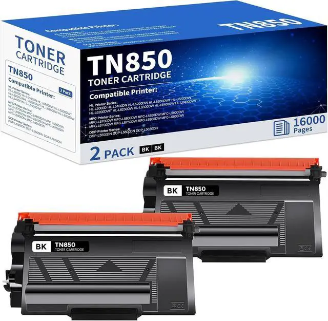 Main image of TN850 Toner Cartridge Black Replacement for Brother TN-850 TN 850 TN820