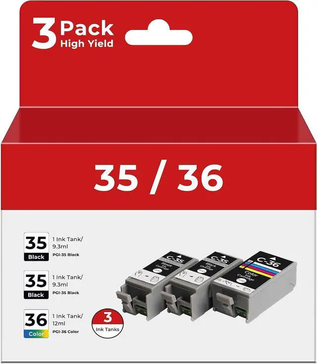Main image of PGI-35 CLI-36 Ink Cartridges for Pixma TR150 TR160 IP110 IP100 35 36 Ink