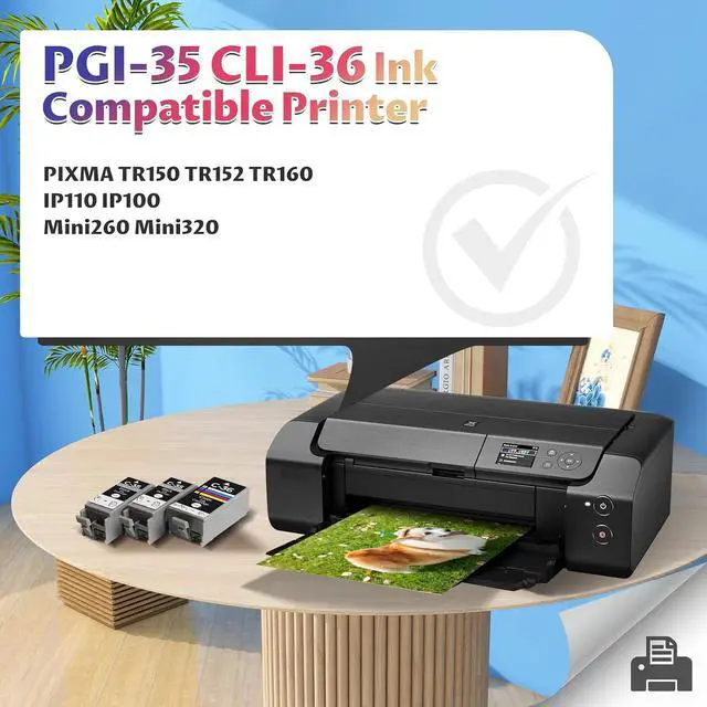 Alt view image 2 of 7 - PGI-35 CLI-36 Ink Cartridges for Pixma TR150 TR160 IP110 IP100 35 36 Ink