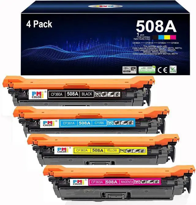 Main image of 508A Black Cyan Magenta Yellow Toner Cartridges M552,M553,M577 for HP 508A