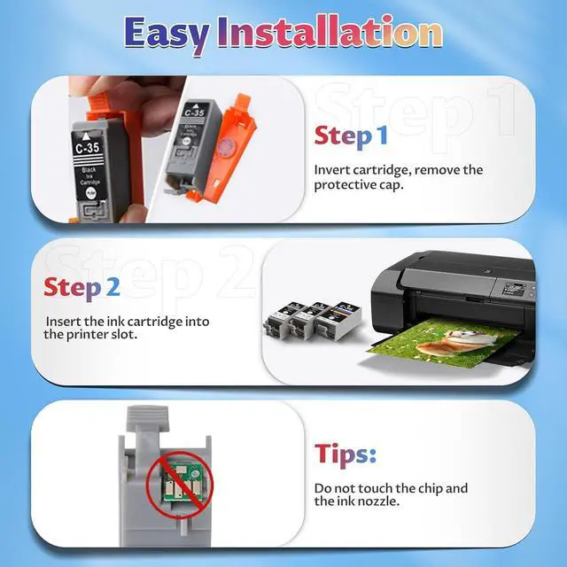 Alt view image 4 of 7 - PGI-35 CLI-36 Ink Cartridges for Pixma TR150 TR160 IP110 IP100 35 36 Ink