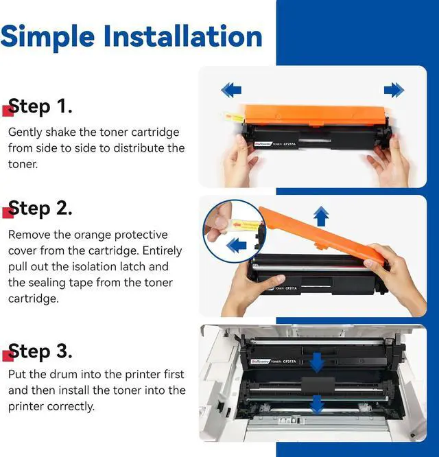 Alt view image 4 of 5 - 17A Toner Cartridge Compatible Replacement for HP CF217A 17A Black Toner