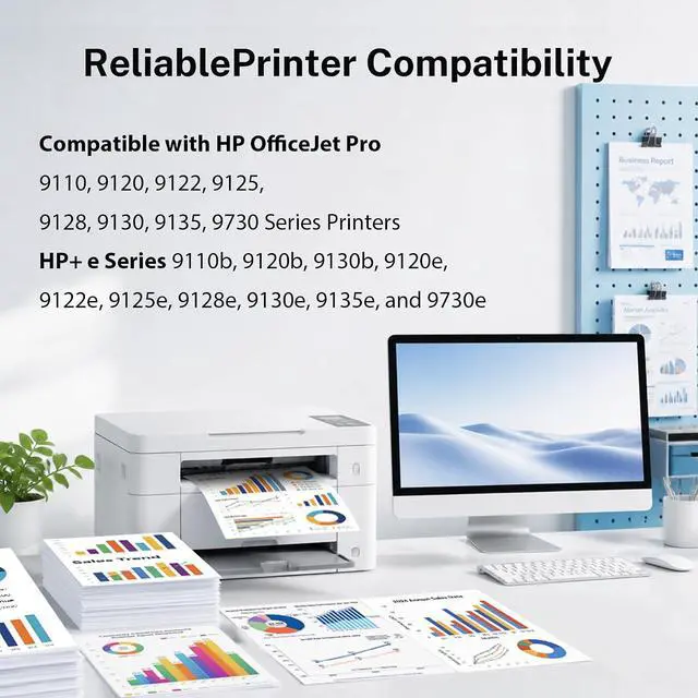 Alt view image 2 of 7 - 936XL Ink Cartridges Replacement for HP OfficeJet Pro 9730e 9730 9125e 9125 9128e 9128 9130 9135e 9110 Series, High Yield Compatible Ink Cartridges, Black Cyan Magenta Yellow, 4 Pack
