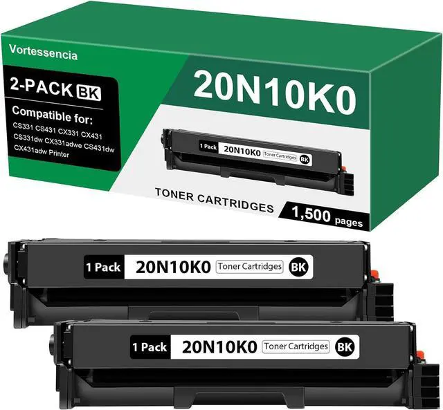 Main image of 20N10K0 CX331 Toner Cartridges Black Compatible for Lexmark CX331 CS331 CS431 CS331 CX431 CS331dw CX331adwe CS431dw CX431adw Printers(2-Pack,1,500 Pages)