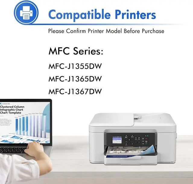 Alt view image 2 of 7 - LC504XL LC504 Ink Cartridges for Brother Printers MFC-J1355DW MFC-J1365DW