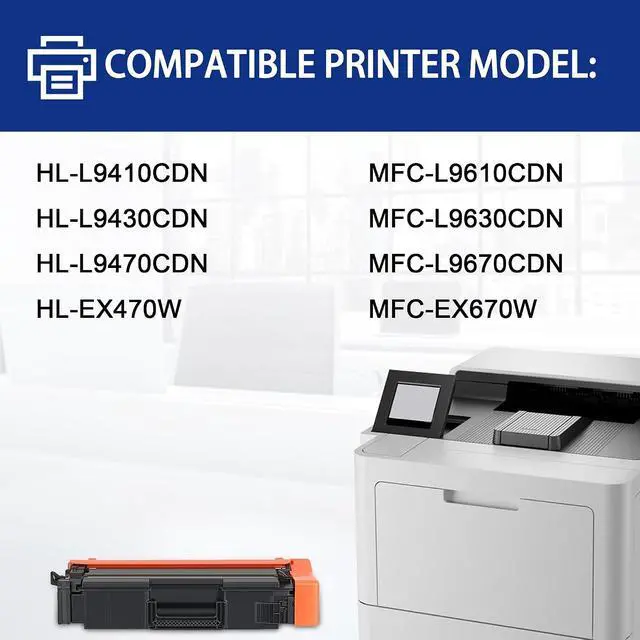 Alt view image 2 of 7 - TN810 TN810XL Toner Cartridge 4-Pack Replacement for Brother TN810 TN-810 TN 810 TN810XL Toner for MFCL9610CDN HLL9410CDN HLL9430CDN HLL9470CDN MFCL9630CDN MFCL9670CDN Printer, TN810BK/C/M/Y
