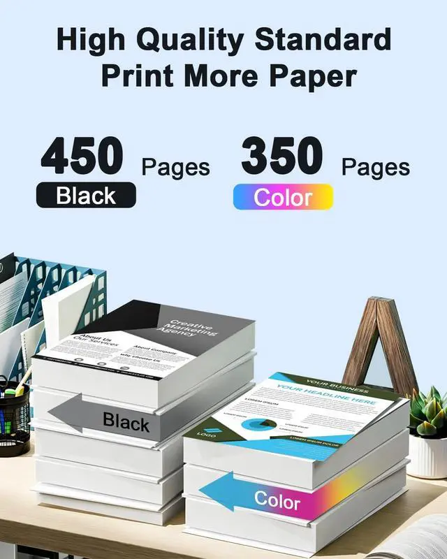 Alt view image 3 of 6 - LC61 Ink Cartridges High Yield (4-Pack,BK/C/M/Y) - Replacement for Brother Ink Cartridge LC61 for MFC-490CW MFC-495CW MFC-6490CW MFC-6890CDW Printer