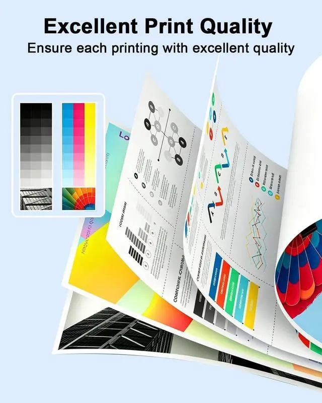Alt view image 4 of 6 - LC61 Ink Cartridges High Yield (4-Pack,BK/C/M/Y) - Replacement for Brother Ink Cartridge LC61 for MFC-490CW MFC-495CW MFC-6490CW MFC-6890CDW Printer