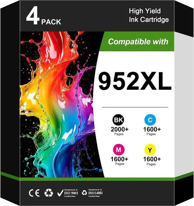 Main image of 952 952XL Ink Cartridges Combo Pack for HP Printers 8710 7740 8720(4-Pack)