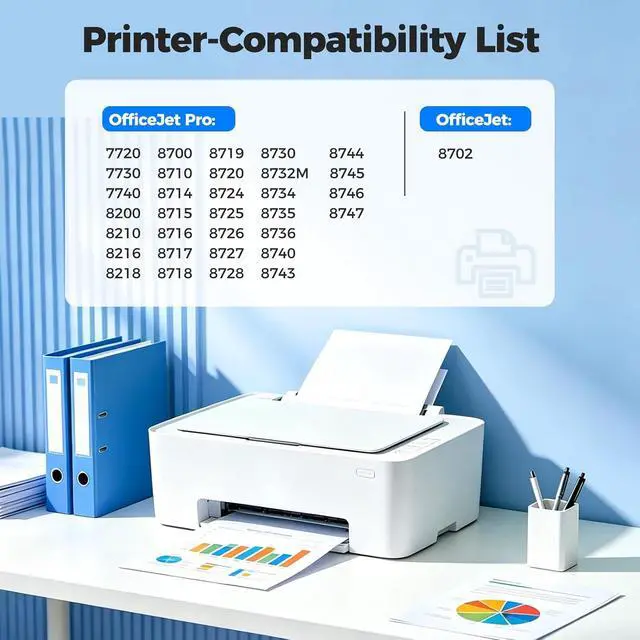 Alt view image 2 of 7 - 952 952XL Ink Cartridges Combo Pack for HP Printers 8710 7740 8720(4-Pack)
