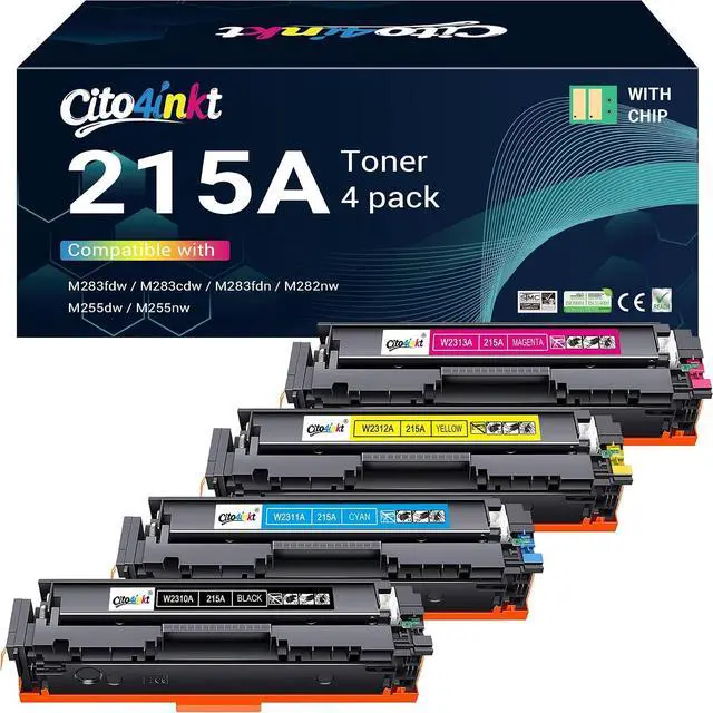 Main image of 215A Toner Cartridges 4 Pack Replacement for HP 215A W2310A M183fdw Toner