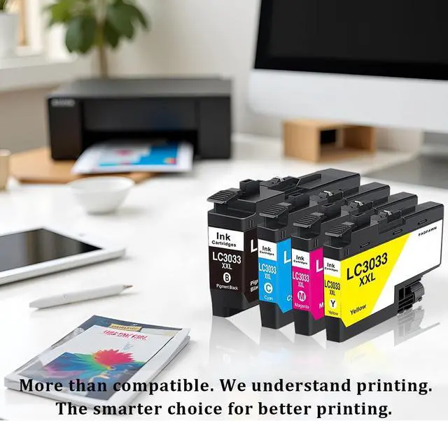 Alt view image 7 of 7 - LC3033XXL LC3033 BK/C/M/Y Ink Cartridges Super High Yield (4-Pack) - Replacement for Brother LC3033 LC3035 Ink Cartridges Work with MFC-J995DW MFC-J815DW MFC-J805DW MFC-J995DW XL MFC-J805DW XL Printer