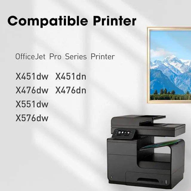 Alt view image 3 of 6 - 970XL 971XL Ink Cartridges High Yield Combo Pack Compatible with HP 970XL 971XL 970 971 Ink Cartridges Work for HP OfficeJet Pro X451dw X451dn X476dw X476dn X576dw X551dw Printer (4-Pack)