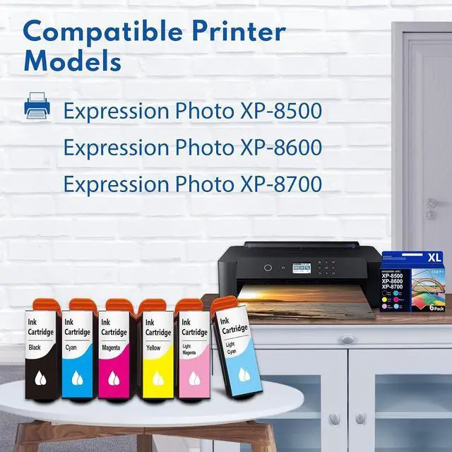 Alt view image 2 of 7 - E312XL 6 Pack High Yield Compatible Ink Cartridges XP-8500 XP-8600 XP-8700