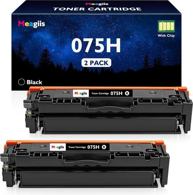 Main image of 075H Black Toner Cartridge with Chip 2-Pack, Replacement for Canon 075H 075