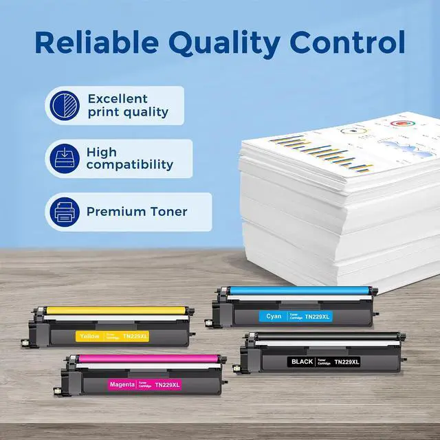 Alt view image 5 of 6 - TN229XL Toner Cartridges 4 Pack Color Compatible for Brother TN229XL TN229