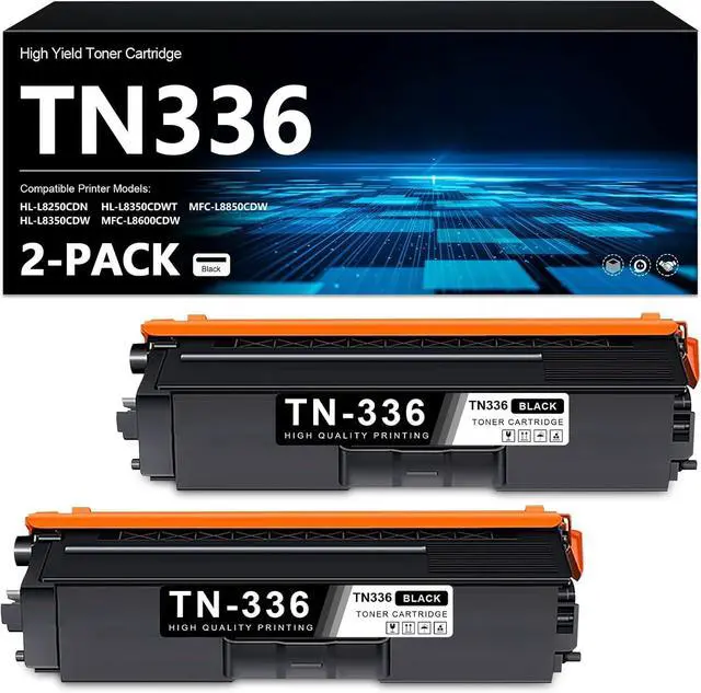 Main image of TN336BK High-Yield Black Toner Cartridge 2 Pack TN-336BK MFC-L8850CDW Toner