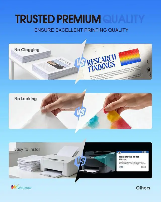 Alt view image 5 of 7 - LC203XL Ink Cartridges 4 Pack High Yield Replacement for Brother LC203 XL Work with MFC-4320DW MFC-J4420DW MFC-J4620DW MFC-J460DW MFC-J480DW MFC-J485DW MFC-J5520DW MFC-J5620DW Printers (BK/C/M/Y)