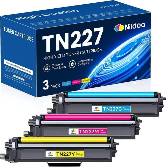 Main image of TN227 TN-227C/M/Y Toner Cartridge High Yield Compatible TN227C TN227M TN227Y Replacement for Brother TN227C/M/Y TN-227 HL-L3230CDW HL-L3210CW MFC-L3750CDW Printer Ink 3 Pack