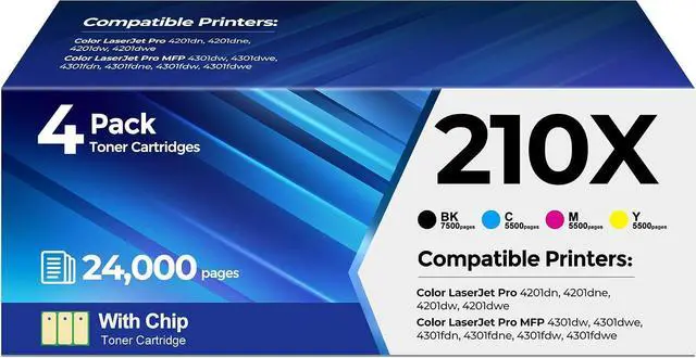 Main image of 210X Toner Cartridges 4 Pack (24000 Pages) High Yield for HP 210X 210A