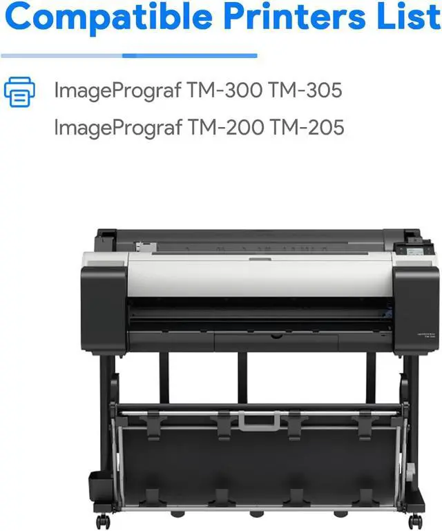 Alt view image 2 of 7 - PFI-120 Pigment Ink Cartridge 130ml 5Pack Replacement for Canon PFI-120 Compatible with Canon ImagePrograf TM-300 TM-305 TM-200 TM-205 Printers (Matte Black, Black, Cyan, Magenta, Yellow)