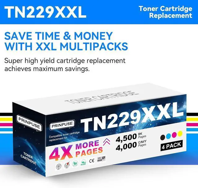 Alt view image 5 of 7 - TN229XXL Toner Cartridge Compatible for Brother TN229 TN229XL