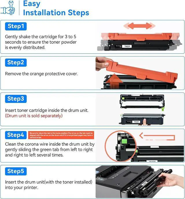 Alt view image 6 of 7 - TN229XXL Toner Cartridge Compatible for Brother TN229 TN229XL