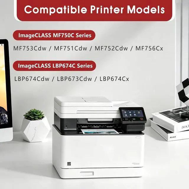 Alt view image 2 of 7 - 069 Toner Cartridge Set (4-Pack, BK/C/M/Y), Replacement for Canon 069 Toner, Works with Color ImageCLASS MF753Cdw MF751Cdw MF752Cdw MF756Cx LBP674Cdw LBP673Cdw LBP674Cx Printers