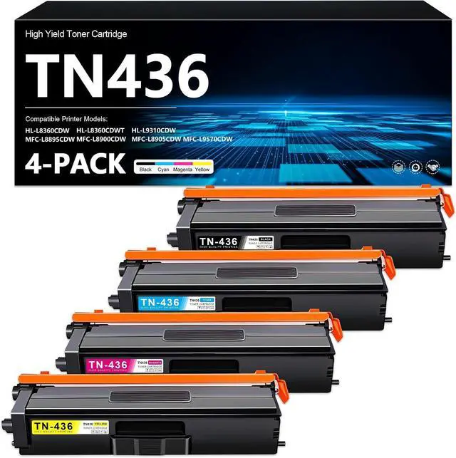 Main image of TN436 Toner Cartridge Set 4-Pack Super High Yield MFC-L9570CDW MFC-L8905CDW