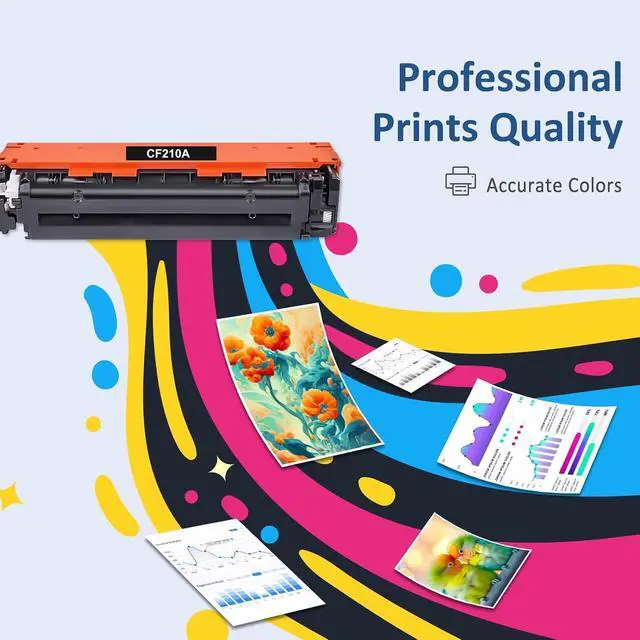 Alt view image 5 of 6 - 131A Toner Cartridges 4-Pack Set for 131X MFP M276NW M251N 4-Pack (BYCM)