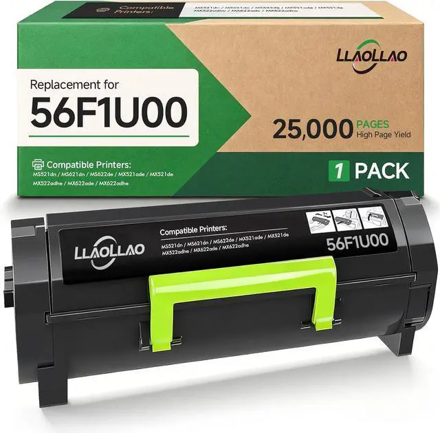 Main image of 56F1U00 Toner Replacement for Lexmark 56F1U00 Black Toner Cartridge High Yield for MS521 MS621 MS622 MX521 MX522 MX622 Laser Printer (25,000 Pages)