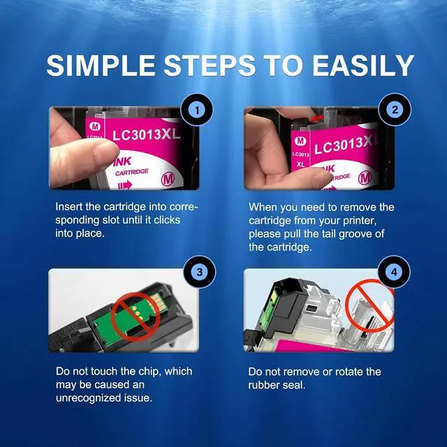 Alt view image 4 of 7 - SFINK LC3013 Ink Cartridges 4-Pack BK/C/M/Y High Yield Replacement for Brother LC3013 LC3011 LC3013XL Ink Cartridges Work with MFC-J491DW MFC-J497DW MFC-J690DW MFC-J895DW Printer
