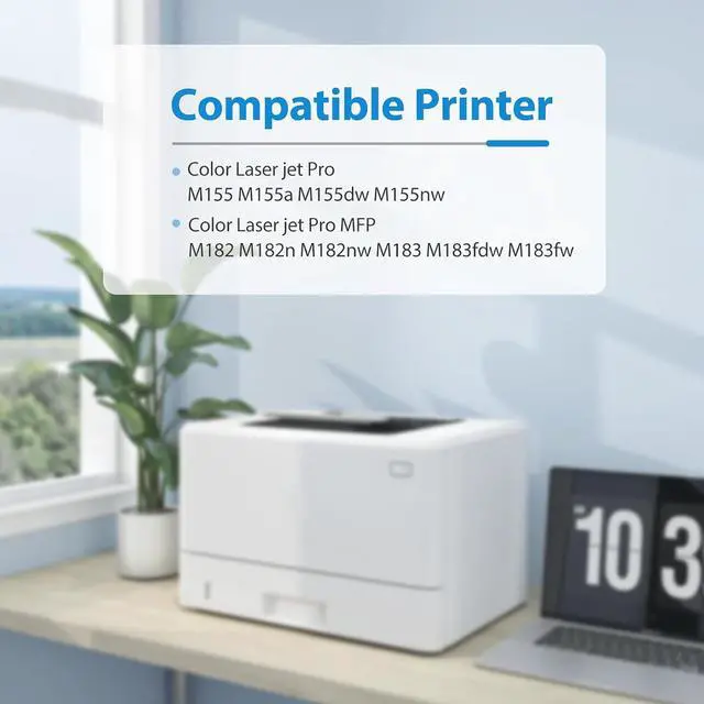 Alt view image 2 of 7 - 215A Toner Cartridges 4Pack Compatible with HP MFP M182 M183 M155 Printer