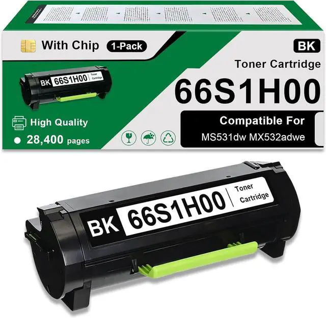 Main image of 66S1H00 Black Toner Cartridge (28,400 Pages) Compatible for Lexmark MS531