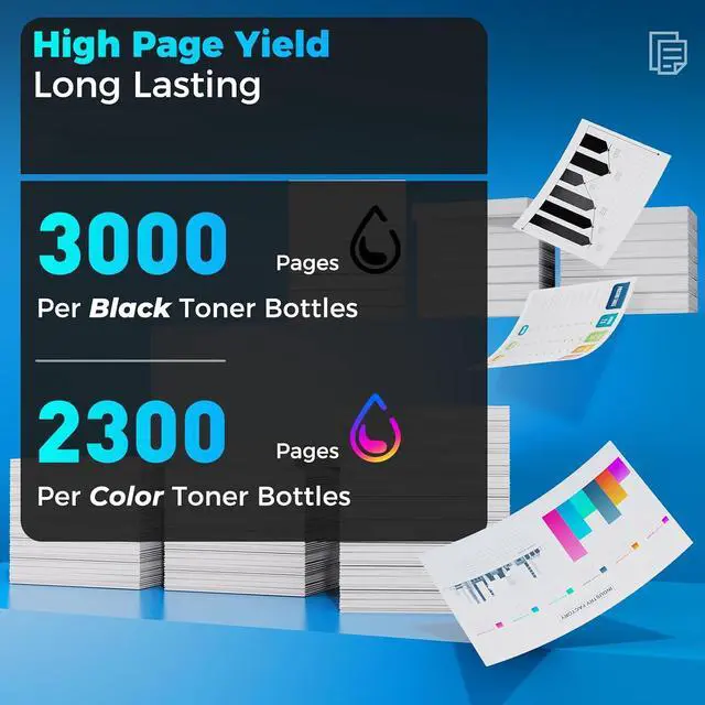 Alt view image 3 of 7 - TN227 TN-227 High Yield Toner Cartridges 4-Pack HL-L3210CW HL-L3270CDW HL-L3230CDW Compatible for Brother TN227 TN-227BK/C/M/Y Toner Cartridge work with HL-L3290CDW MFC-L3710CW MFC-L3770CDW Printer