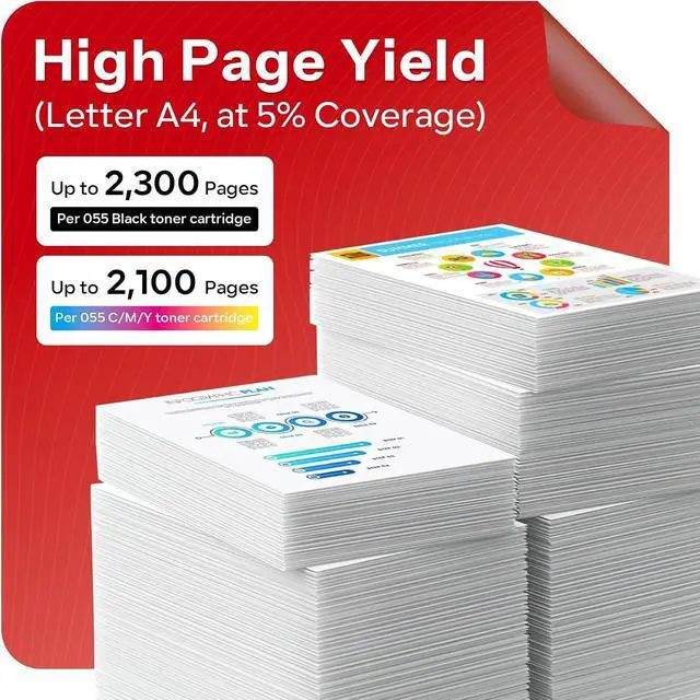 Alt view image 3 of 6 - 055 Toner Cartridge Set Replacement for Canon 055 MF743cdw Toner, 2BK2C2M2Y