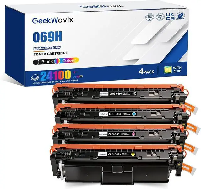 Main image of 069 Toner Cartridge Replacement for Canon Color imageCLASS MF753Cdw MF752Cdw MF756Cx LBP674Cdw LBP673Cdw, Compatible High Yield Color Laser Toner Cartridge Set with Black Cyan Magenta Yellow, 4 Pack