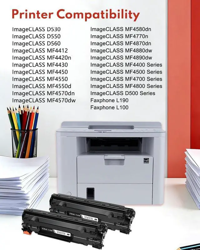 Alt view image 2 of 7 - CRG128 Toner Cartridge Replacement for Canon 128 Black Toner Cartridge
