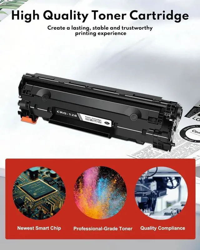 Alt view image 4 of 7 - CRG128 Toner Cartridge Replacement for Canon 128 Black Toner Cartridge