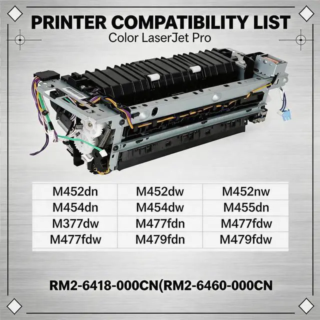 Alt view image 4 of 6 - RM2-6418-000CN RM2-6460-000CN Fuser Unit Assembly Replacement for HP Color LaserJet Pro M479fdw M477fdw M452dn M377dw M454dn M455dn (110V Duplex Models)
