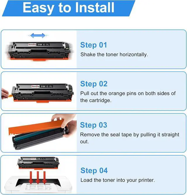 Alt view image 7 of 7 - Compatible 218X W2180X Black Toner Cartridge (with Chip)