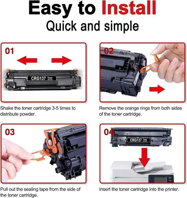 Alt view image 7 of 7 - CRG-137 137 Toner Cartridge Replacement for Canon 137 Black Toner Cartridge CRG137 ImageClass D570 LBP151dw MF216n MF236n MF232W MF227dw MF229dw MF244dw MF247dw Printer (2 Black)