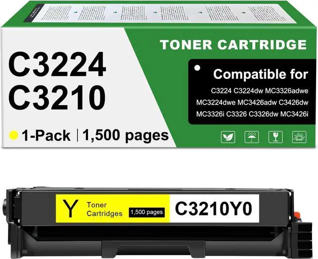 Main image of C3210Y0 MC3224 Toner Cartridges Compatible for Lexmark C3224 C3326 Toner Cartridge C3210Y0 for C3210 C3326 C3426 MC3224 MC3326 MC3426 Laser Printers (Y)