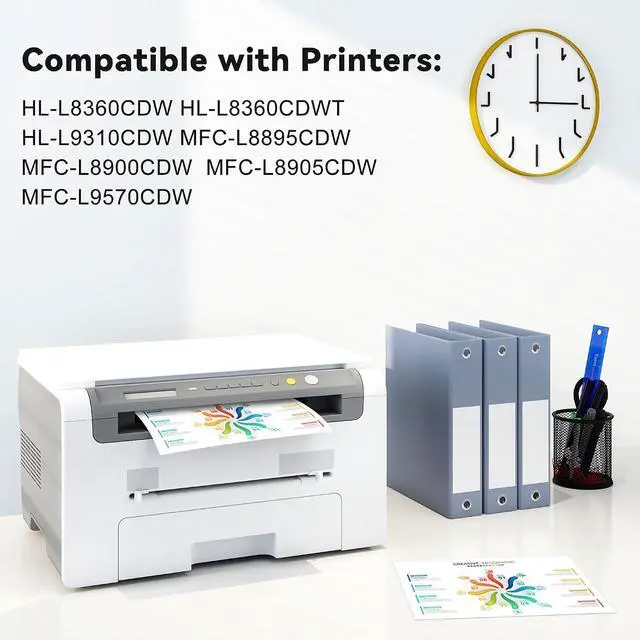 Alt view image 2 of 6 - TN436 TN-436 Toner Cartridge Set Compatible for Brother TN436 TN433 TN431 TN436BK TN433BK Toner Work with Brother HL-L8360CDW MFC-L8900CDW MFC-L8905CDW Printer (6500 Pages Super High Yield, 4-Color)