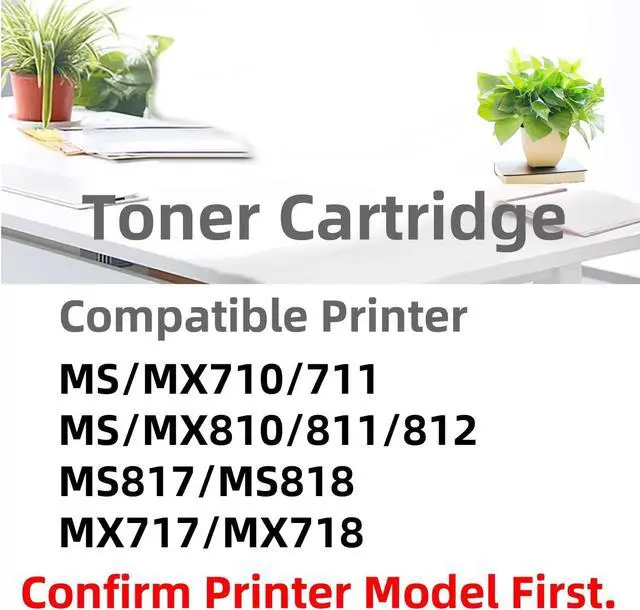 Alt view image 4 of 7 - 52D1000 62D1000 521H 621H Black Toner Cartridge Compatible with Lexmark MS710 MS711 MS810 MS811 MS812 MX710 MX711 MX810 MX811 MX812 MS817 MS818 MX717 MX718 Printer (52D1000-10000Pages)