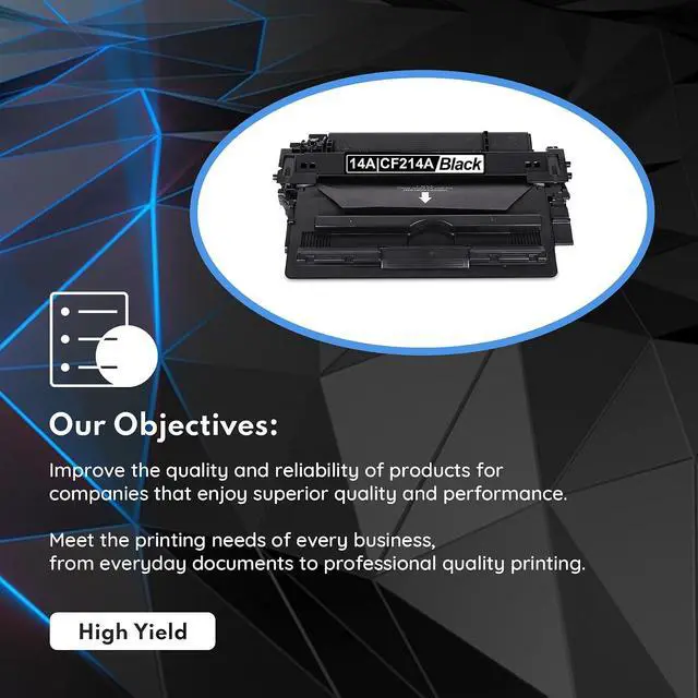 Alt view image 2 of 7 - 14A Black Toner Cartridge 2-Pack with Chip: Replacement for HP 14A Toner Cartridge CF214A 14X CF214X Works with Laser Enterprise M712 M712n M712xh M712dn M725 M725x M725f M725z M725dn Series Printer