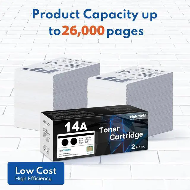Alt view image 4 of 7 - 14A Black Toner Cartridge 2-Pack with Chip: Replacement for HP 14A Toner Cartridge CF214A 14X CF214X Works with Laser Enterprise M712 M712n M712xh M712dn M725 M725x M725f M725z M725dn Series Printer