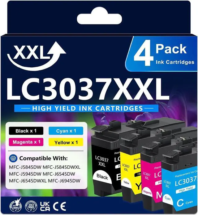 Main image of LC3037XXL Super High-Yield Ink Cartridges Replacement for Brother(BK,C,M,Y)