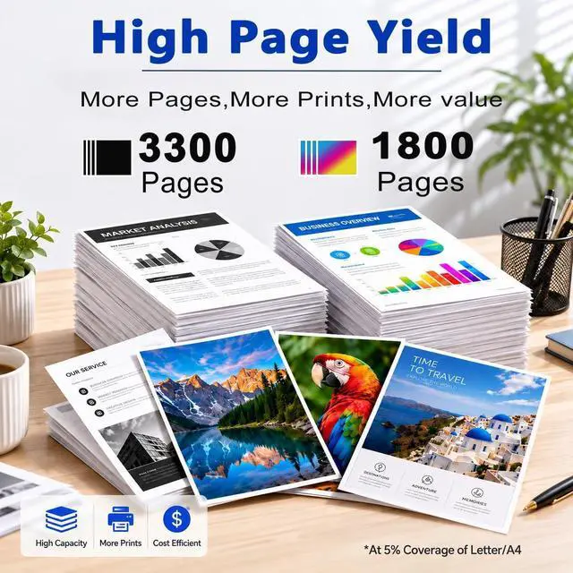 Alt view image 3 of 7 - LC3037XXL Super High-Yield Ink Cartridges Replacement for Brother(BK,C,M,Y)